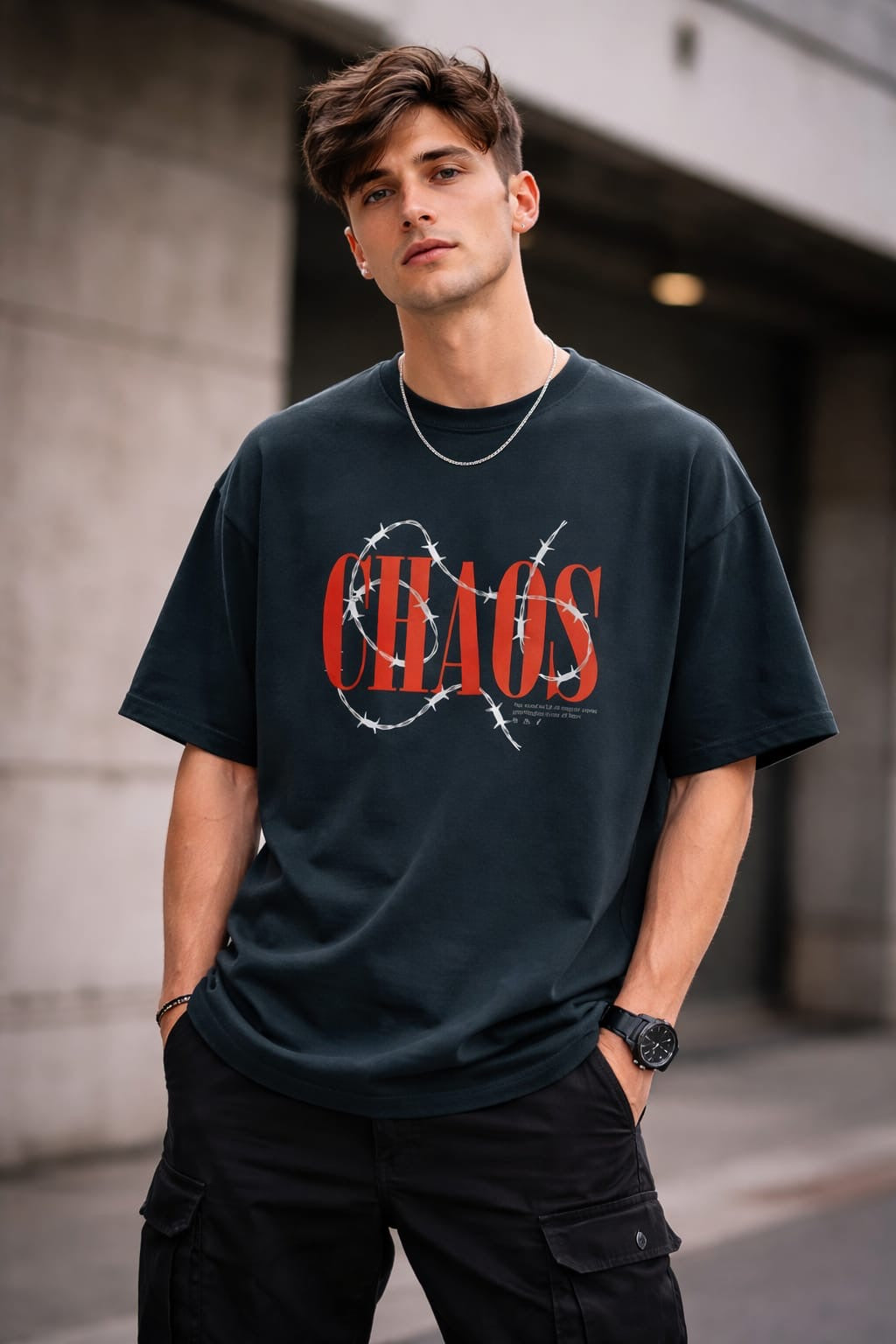 CHAOS Barbed Wire Classic Crew T-Shirt