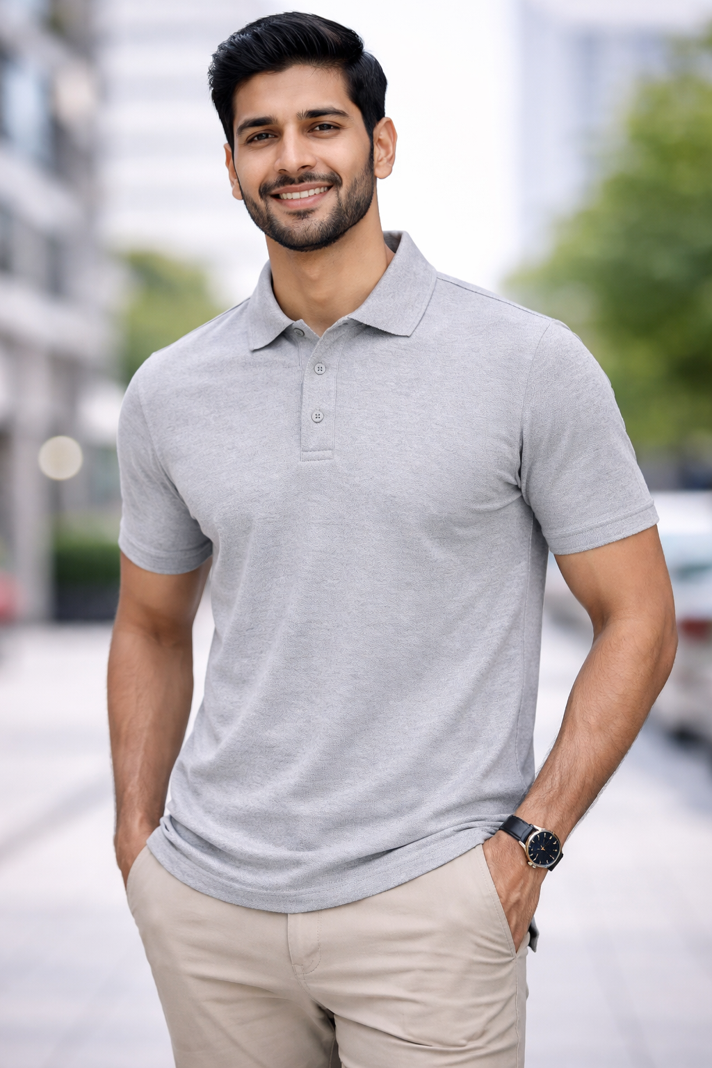 Grey Elite Men's Polo