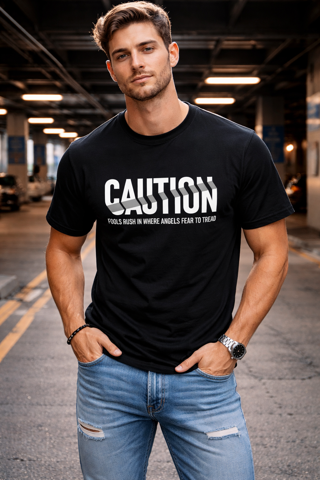 Caution Statement Graphic Tee