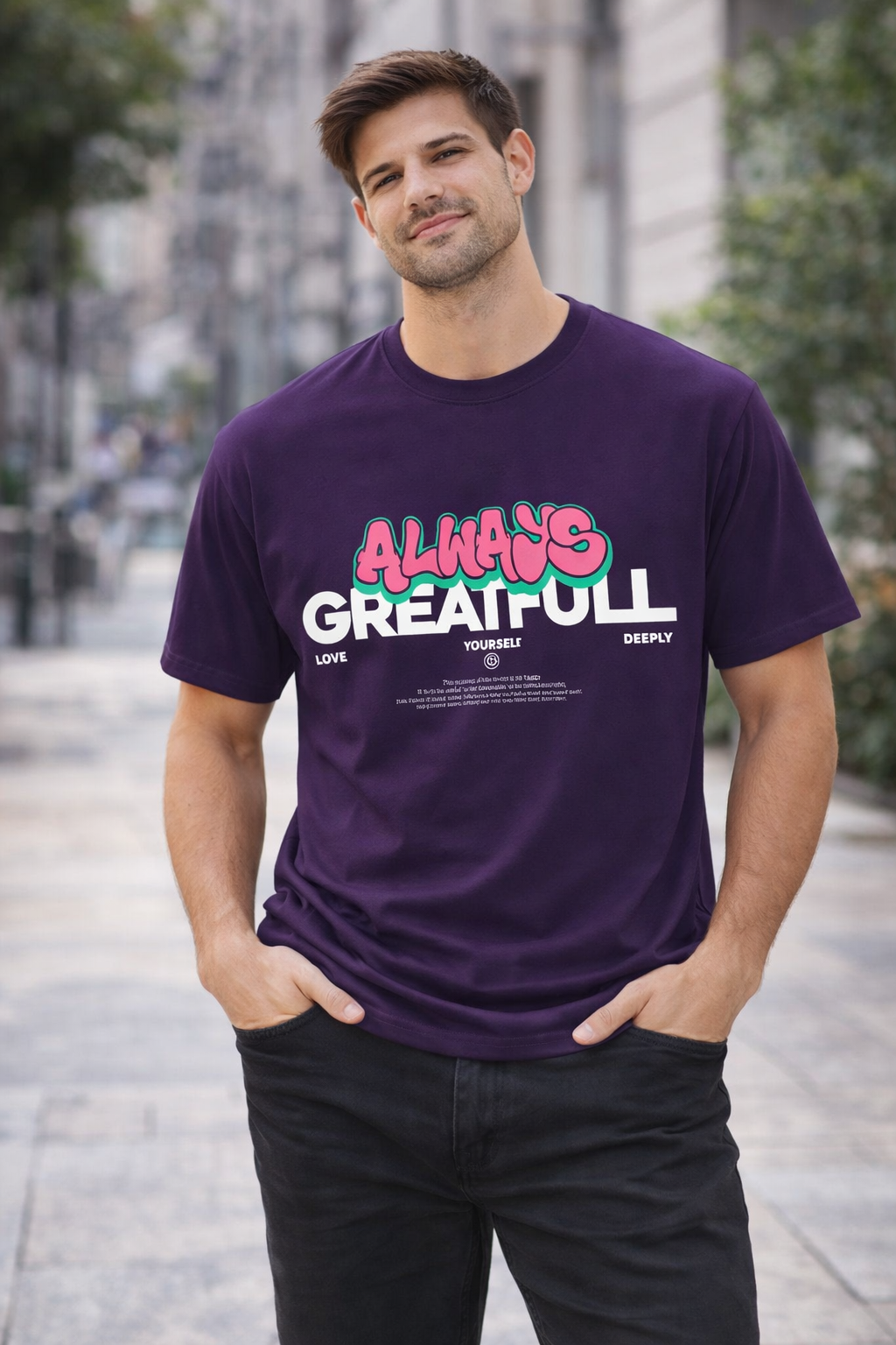 "Always Grateful" Graphic T-Shirt
